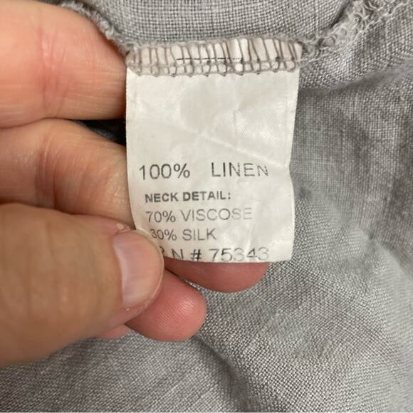 Ambra Linen Dress M Fairy Lagenlook Effortless Minimalist‎ Quiet Luxury Italy - Picture 7 of 9